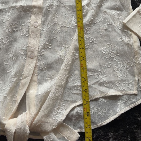 Elegant Cream Button-Up Blouse - Picture 9 of 14